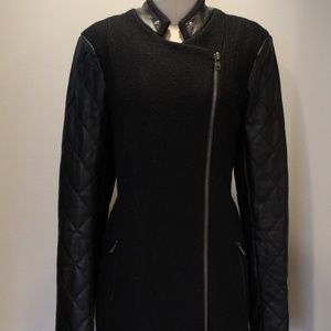 BB Dakota Black Jacket with Faux Leather Sleeves